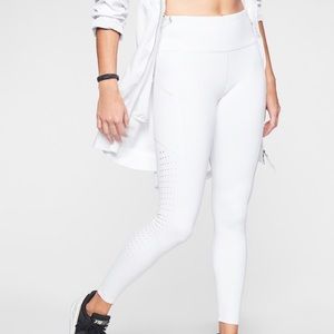 Athleta White Ankle Length Leggings